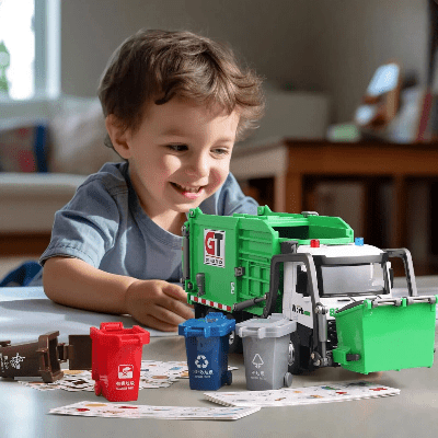 CAMION POUBELLE JOUET - BinBuddy™ - Vert
